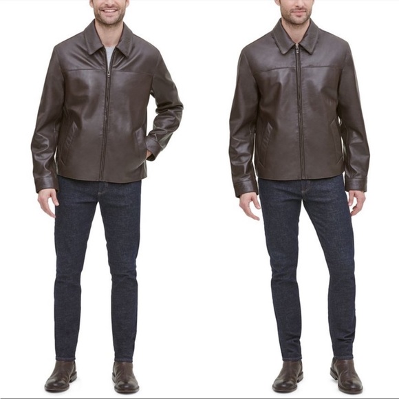 NWOT Cole Haan Leather Moto Jacket Size - Picture 2 of 13